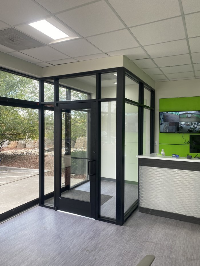 Commercial glass vestibule storefront in Colorado Springs