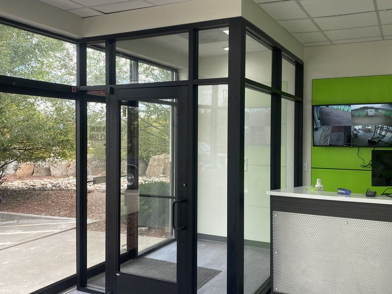 Commercial glass vestibule storefront in Colorado Springs